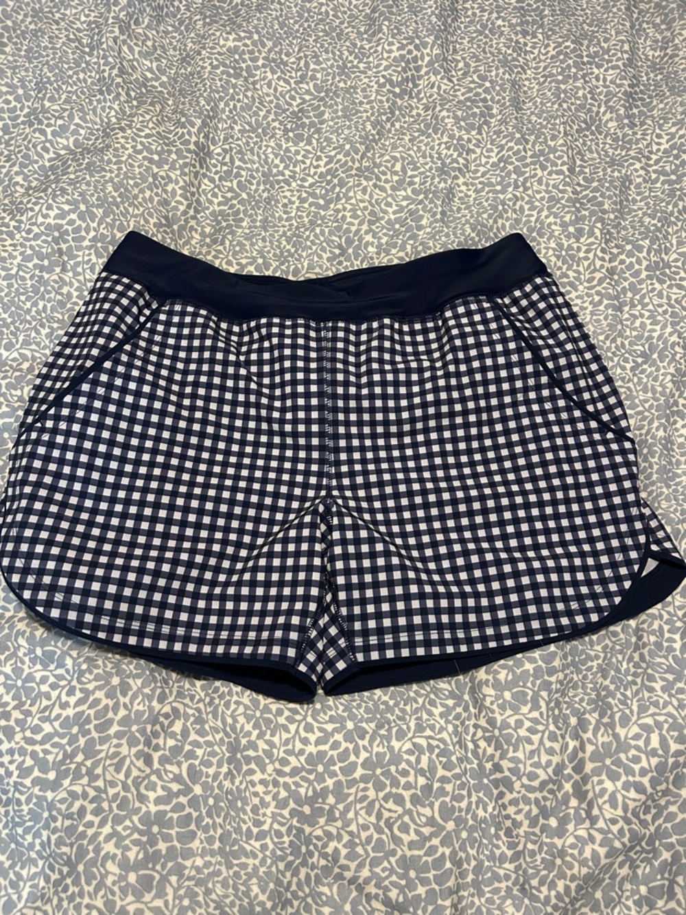 Draper James X Lands End retro gingham swim shorts